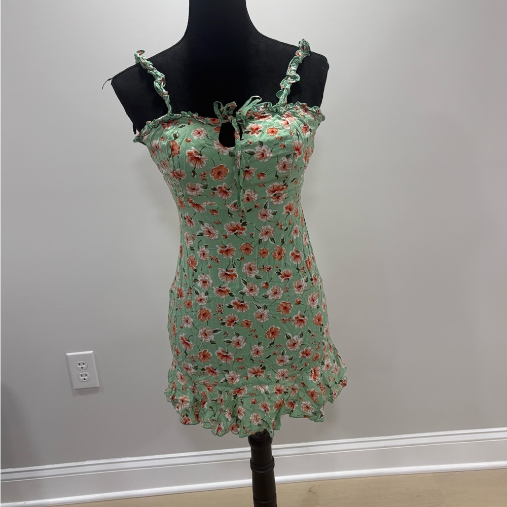 SBetro Green Floral Mini Dress